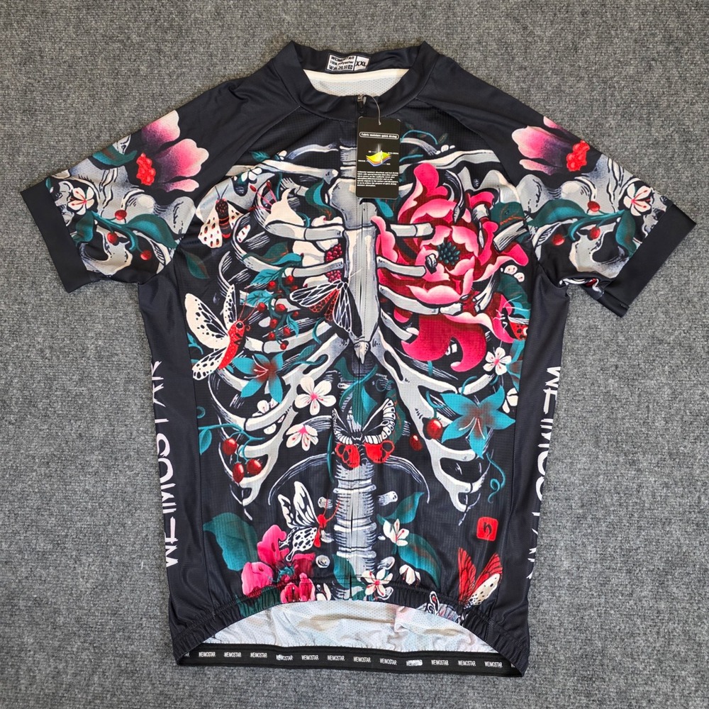 NWT Weimostar Cycling Jersey Womens XXL Breathable Full Zip  Biking Short Sleeve